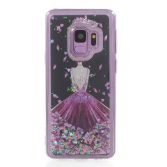 Силіконовий (TPU) чохол Deexe Liquid Glitter для Samsung Galaxy S9 (G960), Girl Pattern