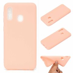 Силиконовый (TPU) чехол Deexe Matte Case для Samsung Galaxy A20e (A202) - Pink