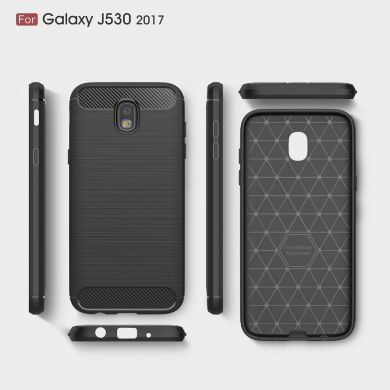 Силиконовый (TPU) чехол UniCase Carbon для Samsung Galaxy J5 2017 (J530) - Gray