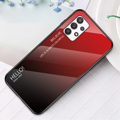 Защитный чехол Deexe Gradient Color для Samsung Galaxy A73 - Black / Red