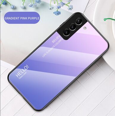 Защитный чехол Deexe Gradient Color для Samsung Galaxy S22 - Pink / Purple