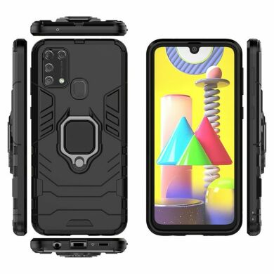 Защитный чехол Deexe Hybrid Case для Samsung Galaxy M31 (M315) - Black
