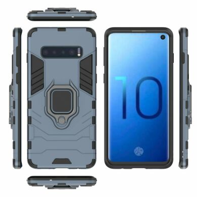 Защитный чехол Deexe Hybrid Case для Samsung Galaxy S10 (G973) - Dark Blue