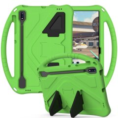 Защитный чехол Deexe KickStand Cover для Samsung Galaxy Tab S7 FE / S7 Plus / S8 Plus (T730/736/800/806/970/975) - Green