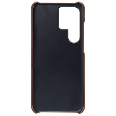 Защитный чехол Deexe Leather Back Cover для Samsung Galaxy S24 Ultra - Brown