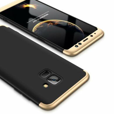 Защитный чехол GKK Double Dip Case для Samsung Galaxy A8 (A530) - Black / Gold