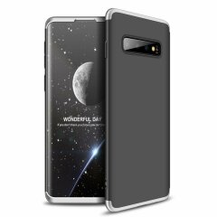 Защитный чехол GKK Double Dip Case для Samsung Galaxy S10 (G973) - Black / Silver