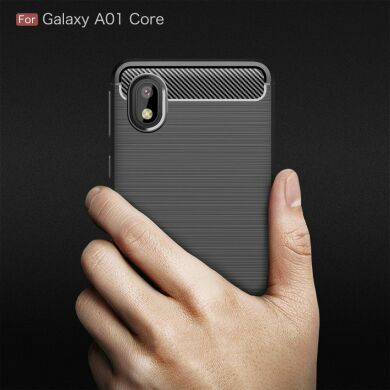 Защитный чехол UniCase Carbon для Samsung Galaxy A01 Core (A013) - Red