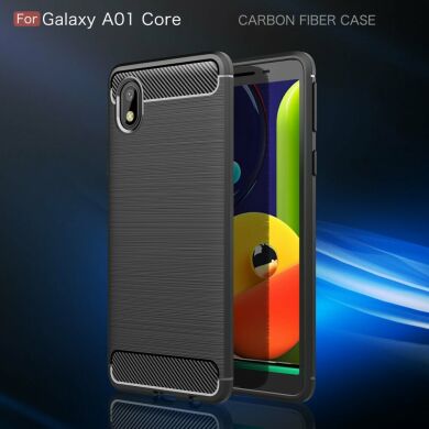 Защитный чехол UniCase Carbon для Samsung Galaxy A01 Core (A013) - Blue