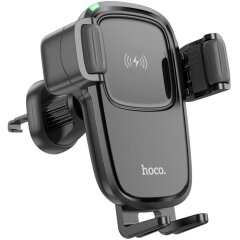 Автомобільний тримач із бездротовою зарядкою Hoco HW1 Pro - Black