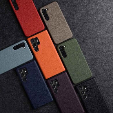 Кожаный чехол MELKCO Leather Case для Samsung Galaxy S22 (S901) - Orange