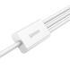 Кабель Baseus Superior Series USB to Lightning+Micro+Type-C (3.5A, 1.5m) CAMLTYS-02 - White. Фото 3 из 22
