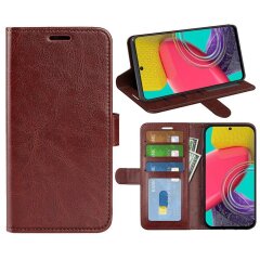 Чехол-книжка Deexe Wallet Style для Samsung Galaxy M53 (M536) - Brown