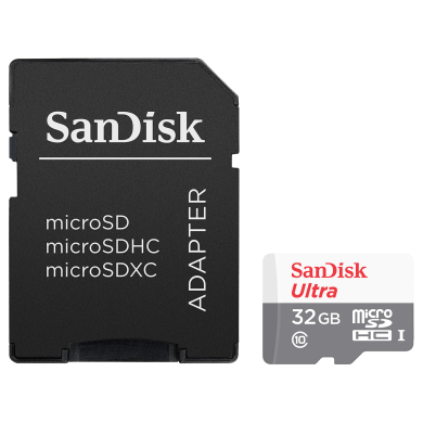 Картка пам'яті SanDisk microSDXC 32GB Ultra A1 C10 100MB/s + адаптер