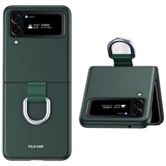 Захисний чохол Deexe Ring Case для Samsung Galaxy Flip 4 - Midnight Green