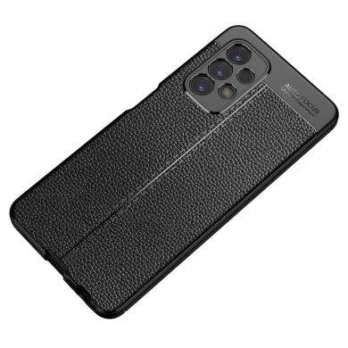 Защитный чехол Deexe Leather Cover для Samsung Galaxy A23 (A235) - Black