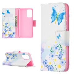 Чехол-книжка Deexe Color Wallet для Samsung Galaxy A52 (A525) / A52s (A528) - Butterfly and Flower