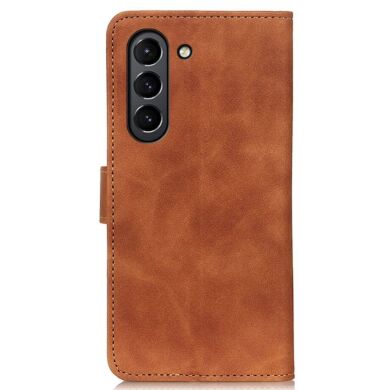Чехол-книжка KHAZNEH Retro Wallet для Samsung Galaxy S21 FE (G990) - Brown