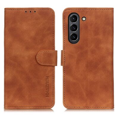 Чехол-книжка KHAZNEH Retro Wallet для Samsung Galaxy S21 FE (G990) - Brown