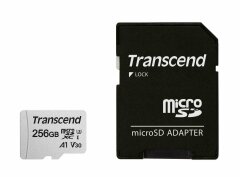Карта памяти Transcend microSDXC 300S 256GB UHS-I U3 + адаптер - Black