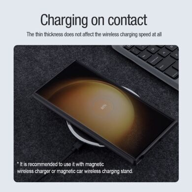 Пластиковый чехол NILLKIN Frosted Shield Pro Magnetic для Samsung Galaxy S24 Ultra - Black