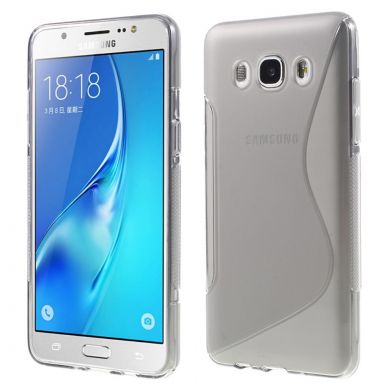 Силиконовая накладка Deexe S Line для Samsung Galaxy J7 2016 (J710) - Gray