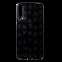 Силиконовый чехол Deexe 3D Diamond Texture для Samsung Galaxy A7 2018 (A750) - Transparent