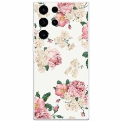 Силіконовий (TPU) чохол Deexe Life Style для Samsung Galaxy S23 Ultra (S918) - Flowers