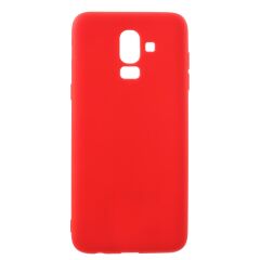 Силиконовый (TPU) чехол Deexe Matte Case для Samsung Galaxy J8 2018 (J810) - Red