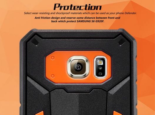 Защитная накладка NILLKIN Defender II Series для Samsung Galaxy S6 (G920) - Red