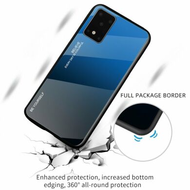 Защитный чехол Deexe Gradient Color для Samsung Galaxy S20 Ultra (G988) - Cyan / Blue