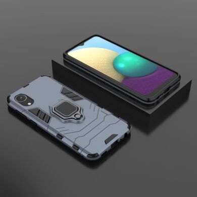 Защитный чехол Deexe Hybrid Case для Samsung Galaxy A03 Core (A032) - Dark Blue