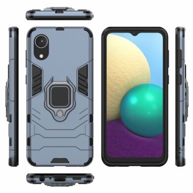 Защитный чехол Deexe Hybrid Case для Samsung Galaxy A03 Core (A032) - Dark Blue