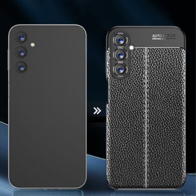 Защитный чехол Deexe Leather Cover для Samsung Galaxy A05s (A057) - Blue