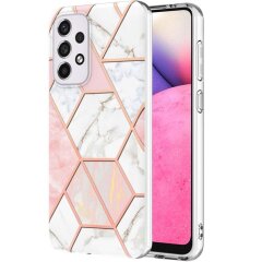 Захисний чохол Deexe Marble Pattern Samsung Galaxy A33 (A336) - White / Pink