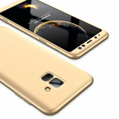 Защитный чехол GKK Double Dip Case для Samsung Galaxy A8 (A530) - Gold