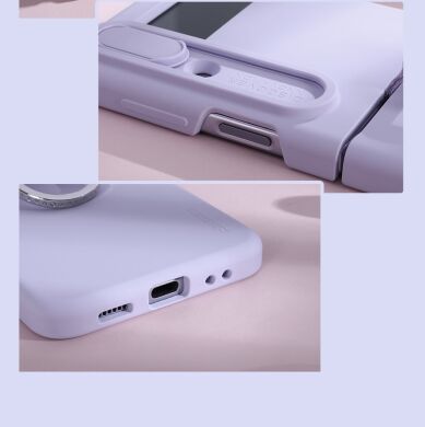 Защитный чехол NILLKIN CamShield Silky Silicone Case (FF) для Samsung Galaxy Flip 4 - Pink