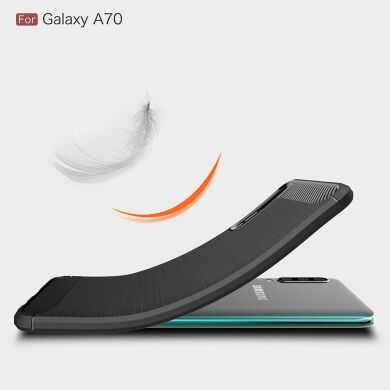 Защитный чехол UniCase Carbon для Samsung Galaxy A70 (A705) - Black