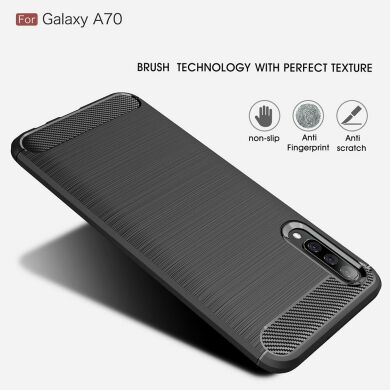 Защитный чехол UniCase Carbon для Samsung Galaxy A70 (A705) - Red