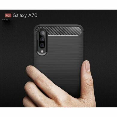 Защитный чехол UniCase Carbon для Samsung Galaxy A70 (A705) - Black