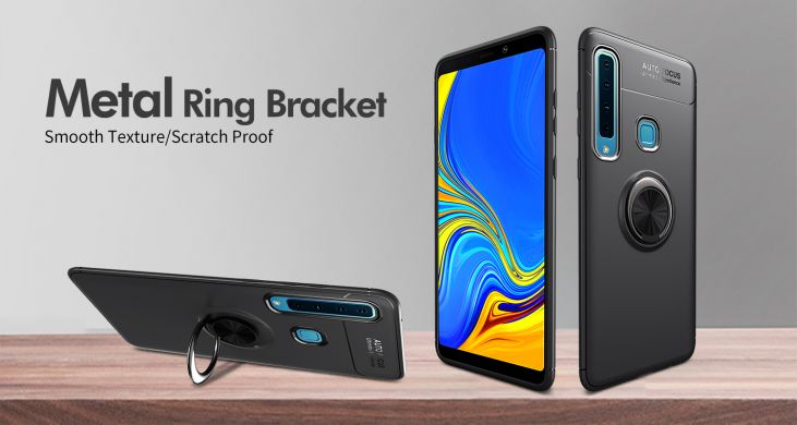 Защитный чехол UniCase Magnetic Ring для Samsung Galaxy A9 2018 (A920) - Black / Blue
