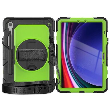 Защитный чехол Deexe Shockproof Case для Samsung Galaxy Tab S9 FE (X510) - reen / Black