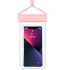 Влагозащитный чехол Deexe Waterproof Pouch для смартфонов с диагональю до 7.2 дюймов - Pink