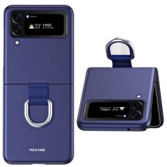 Захисний чохол Deexe Ring Case для Samsung Galaxy Flip 4 - Sapphire