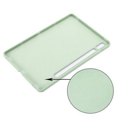 Защитный чехол Deexe Silicone Shell для Samsung Galaxy Tab S7 (T870/875) / S8 (T700/706) - Green