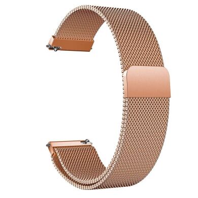 Ремешок Deexe Milanese Stainless Steel для часов с шириной крепления 20мм - Rose Gold
