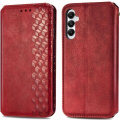 Чохол Deexe Rhombus Wallet для Samsung Galaxy A05s (A057) - Red