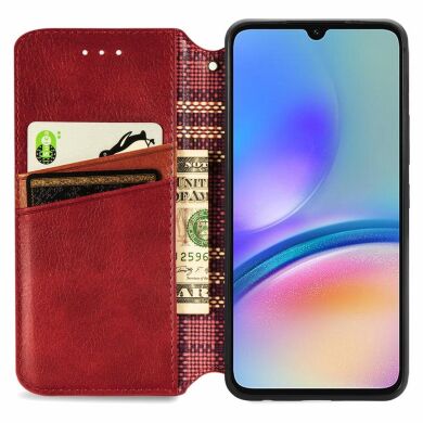 Чехол Deexe Rhombus Wallet для Samsung Galaxy A05s (A057) - Red