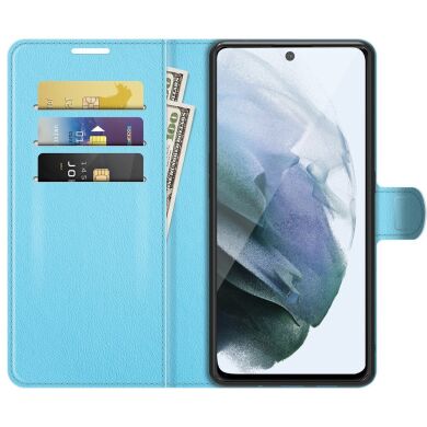 Чехол-книжка Deexe Book Type для Samsung Galaxy S21 FE (G990) - Blue