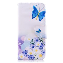 Чехол-книжка Deexe Color Wallet для Samsung Galaxy A6 2018 (A600) - Butterfly in Flowers
